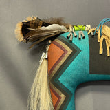 Peter Ray James, Navajo Large Stuffed Horse, authentic Native American   (WHC10)
