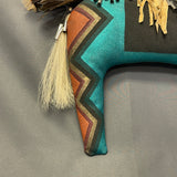 Peter Ray James, Navajo Large Stuffed Horse, authentic Native American   (WHC10)