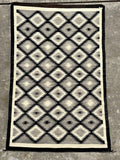Navajo rug weaving in Eyedazzler style, authentic Native American, handwoven (GM370)
