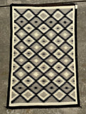 Navajo rug weaving in Eyedazzler style, authentic Native American, handwoven (GM370)