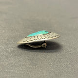 Gene and Martha Jackson, Navajo Sterling Silver Shadowbox Earrings with Turquoise, Clip-on    (SP90)