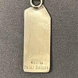 Peter Nelson, Navajo Sterling Silver Overlay and Turquoise Pendant with Rug Pattern Design,    (SM4)