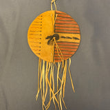 Small Lakota Bear-Design Shield, vintage - Michael Many Horses, Santee Sioux, adopted  (RS154)