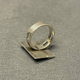 Authentic Vintage Navajo Shadowbox Overlay Ring with Turquoise - size 4 3/4   (SM14)
