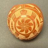 Mae Tapia, Santa Clara Red etched/sgraffito small pot with turtle design by (SSC87)