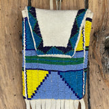 Rosalie Little Thunder, Sioux Vintage Native American beaded pouch - (GM213)