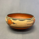 Vintage Zia Pueblo Wide-Mouth Painted Clay Pot with Geometric Design, ca 1940s  (NL49)
