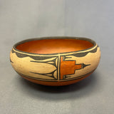 Vintage Zia Pueblo Wide-Mouth Painted Clay Pot with Geometric Design, ca 1940s  (NL49)