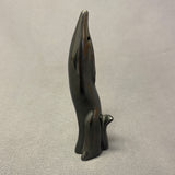 Linda Jo' Povi Askan, Santa Clara Pueblo, Vintage Blackware Howling Wolf Figure   (SSC76)