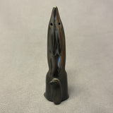Linda Jo' Povi Askan, Santa Clara Pueblo, Vintage Blackware Howling Wolf Figure   (SSC76)
