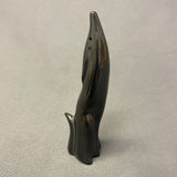 Linda Jo' Povi Askan, Santa Clara Pueblo, Vintage Blackware Howling Wolf Figure   (SSC76)