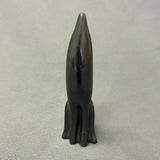Linda Jo' Povi Askan, Santa Clara Pueblo, Vintage Blackware Howling Wolf Figure   (SSC76)
