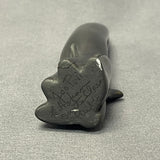 Linda Jo' Povi Askan, Santa Clara Pueblo, Vintage Blackware Howling Wolf Figure   (SSC76)