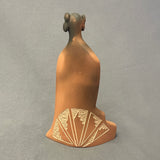Authentic Native American Smoked and Etched Clay Sculpture   (SSC106)