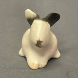 Andrew Rodriguez, Laguna Pueblo Native American Handmade Clay Figurine of a White Rabbit  (WHC62)