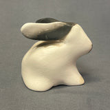 Andrew Rodriguez, Laguna Pueblo Native American Handmade Clay Figurine of a White Rabbit  (WHC62)