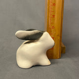 Andrew Rodriguez, Laguna Pueblo Native American Handmade Clay Figurine of a White Rabbit  (WHC62)