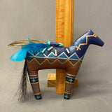 Peter Ray James, Navajo Small Stuffed Horse, authentic Native American   (WHC11)