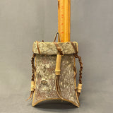 Nolberto Gillespie, Echota Cherokee Tulip Poplar Bark Wall-Hanging Basket, vintage Native American (WHC16)