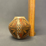 Juanita Fragua, Jemez Pueblo Handmade Painted Pot with Geometric Design, authentic Native American   (WHC48)