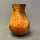 Pahponee, Kickapoo/Potawatomie Vintage Smoked Pot with Etched Figural Design, ca. 1997   (SSC89)