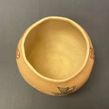 Authentic Jemez Handmade Painted Pot with Floral Design   (SSC90)