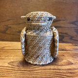 Small Papago Split-Stitch Owl-Shaped Basket with Lid  (SSB10)