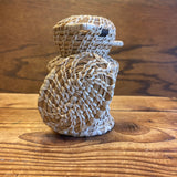 Small Papago Split-Stitch Owl-Shaped Basket with Lid  (SSB10)