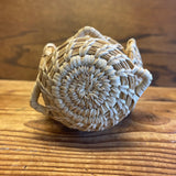 Small Papago Split-Stitch Owl-Shaped Basket with Lid  (SSB10)