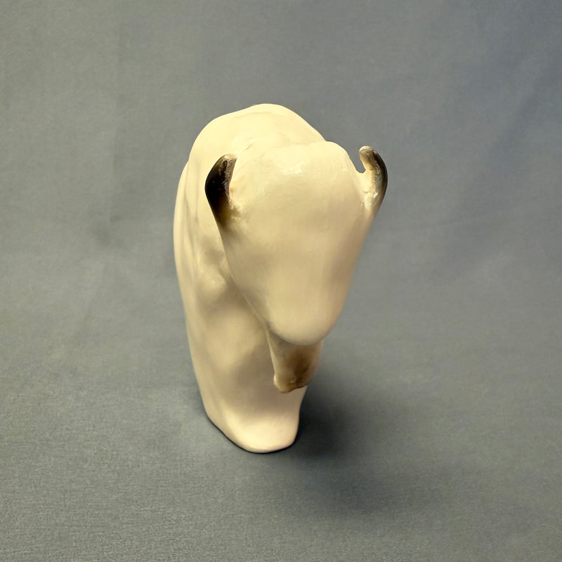 Andrew Rodriguez, Laguna Pueblo Native American Handmade Clay Figurine of a White Buffalo (WHC39)