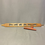 Vintage Lakota Sioux Cutout Wooden Pipe Stem with Inlaid Pipestone Bowl, authentic Native American   (GM346)