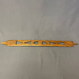Vintage Lakota Sioux Cutout Wooden Pipe Stem with Inlaid Pipestone Bowl, authentic Native American   (GM346)