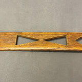 Vintage Lakota Sioux Cutout Wooden Pipe Stem with Inlaid Pipestone Bowl, authentic Native American   (GM346)