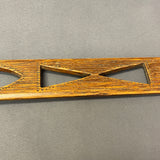 Vintage Lakota Sioux Cutout Wooden Pipe Stem with Inlaid Pipestone Bowl, authentic Native American   (GM346)