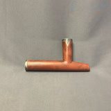 Vintage Lakota Sioux Cutout Wooden Pipe Stem with Inlaid Pipestone Bowl, authentic Native American   (GM346)