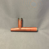 Vintage Lakota Sioux Cutout Wooden Pipe Stem with Inlaid Pipestone Bowl, authentic Native American   (GM346)