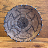 Antique Pima Basket with Blue Padre Beads, ca. 1920s  (SSB15)