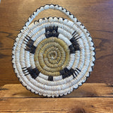 Vintage Tohono O'odham (Papago) Basket Plaque with Turtle Design  (SSB17)