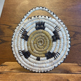 Vintage Tohono O'odham (Papago) Basket Plaque with Turtle Design  (SSB17)