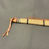 Vintage Lakota Sioux Wooden Pipe with Porcupine Quill Wrap and Carved Pipestone Bowl   (GM345)