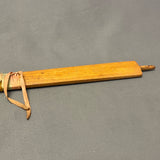 Vintage Lakota Sioux Wooden Pipe with Porcupine Quill Wrap and Carved Pipestone Bowl   (GM345)
