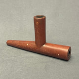 Vintage Lakota Sioux Wooden Pipe with Porcupine Quill Wrap and Carved Pipestone Bowl   (GM345)