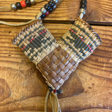 Makah - Northwest Coast Woven basket necklace (SSB20)