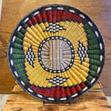 Vintage Hopi Third Mesa Wicker Plaque Basket, ca. 1993  (SSB21)