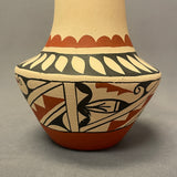 Authentic Jemez Handmade Long Neck Fluted Pot  (SSC91)