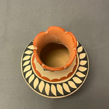 Authentic Jemez Handmade Long Neck Fluted Pot  (SSC91)