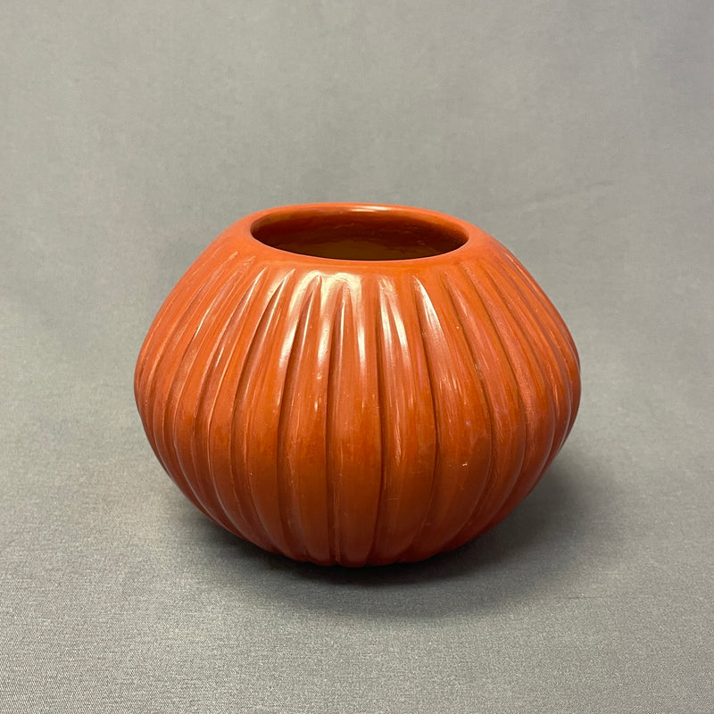 Angela Baca, Santa Clara Pueblo Polished Red Melon Pot  (SSC104)