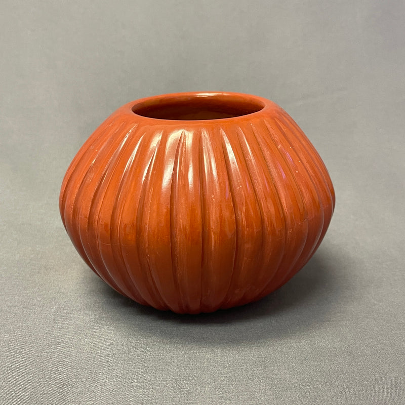 Angela Baca, Santa Clara Pueblo Polished Red Melon Pot  (SSC104)