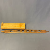 Vintage Lakota Sioux Cutout Wooden Pipe Stem with Inlaid Pipestone Bowl, authentic Native American   (GM346)