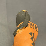 Lucero Gachupin, Jemez Pueblo Clay Storyteller Sculpture with Two Children, authentic Native American   (WHC61)